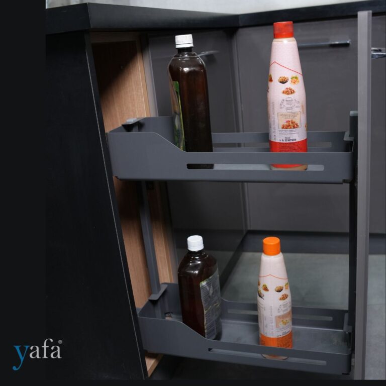 Yafa bottle pull outs with baby latch for child safety cabinet lock